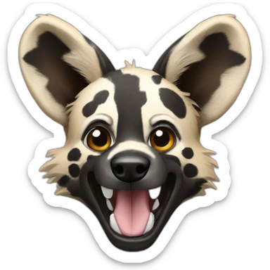 african wild dog sticker