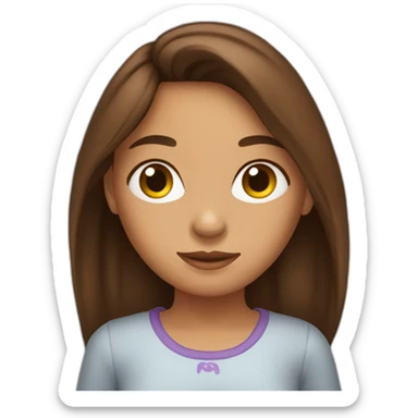 fille-couette-brune sticker