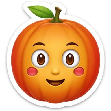 Guaxinim  vermelho alaranjado  sticker