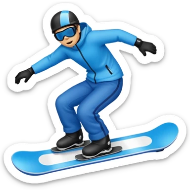 Snowboard black And bleu  not personne  sticker
