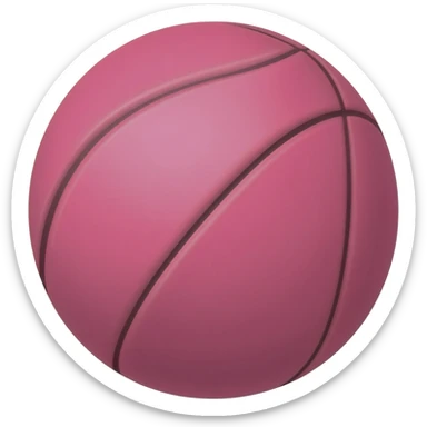 pink basketball sticker