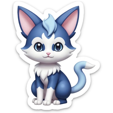 Cute Glamorous Adorable Kawaii Royal Elegant Tall Pretty Beautiful Skitty-Meowstic-Gorebyss-Pokémon (full body) sticker