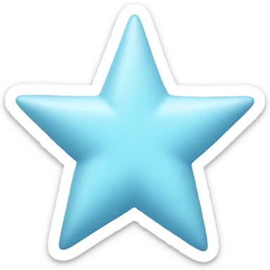 pastel blue star sticker