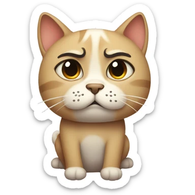 sad cat sticker