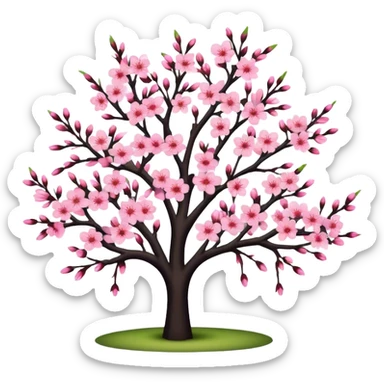 Black cherry blossom tree sticker