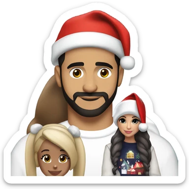 ariana grande wearing a santa hat with drake sticker