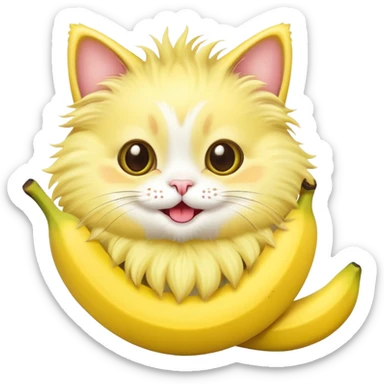 Silly banana cat sticker