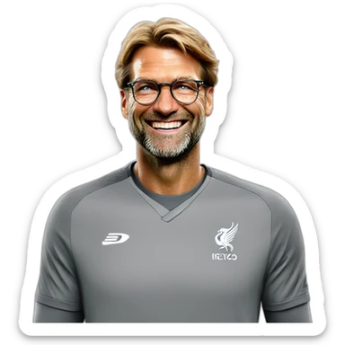 jurgen Klopp angel smile sticker