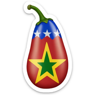 Jalapeño that looks like the Philippines flag  sticker