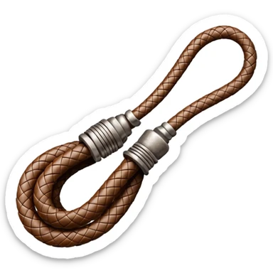Whip – coiled leather whip. sticker