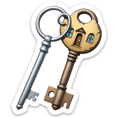 broken house key sticker
