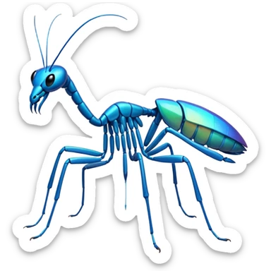 blue mantis sticker