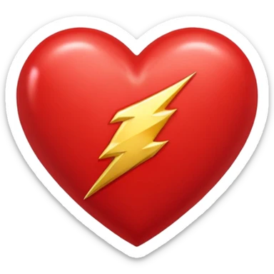The flash with love hearts sticker