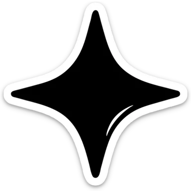 small shiny silver star solid icon suggesting perfection on a glossy black car surface, minimal subtle reflections, focus on mirror shine, elegant and minimal sticker