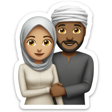 muslim couple sticker