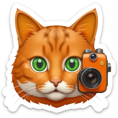 photographer cat sticker