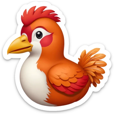 un rouge gorge rigole sticker