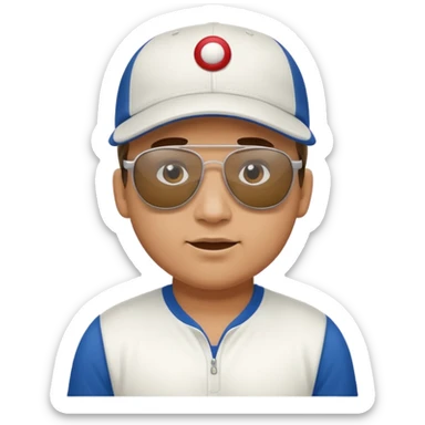 stocky man watching a track meet full length sticker