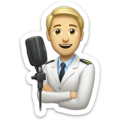 Locutor de radio sticker