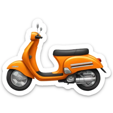 Orange scooter sticker