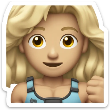 blonde muscular boy with armband sticker