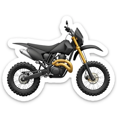 Moto cross noire sticker