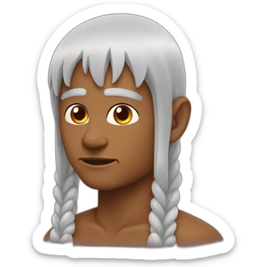 Indien chauve tête ronde sticker