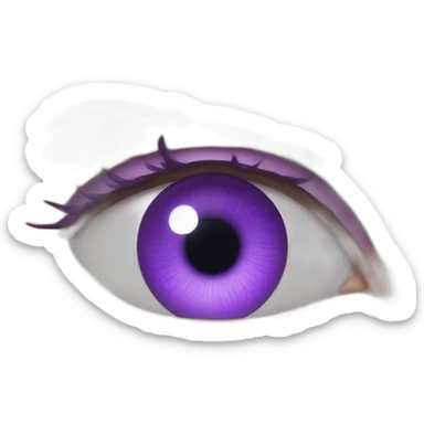 majestic godly violet iris eyeball serious intense symmetrical knowledgable sticker