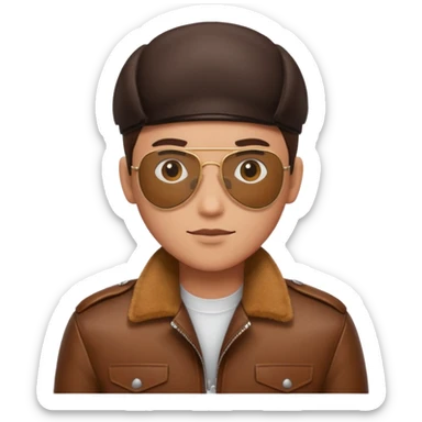 aviator jacket with no badges sticker