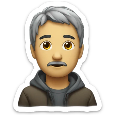 Triste pleure sticker