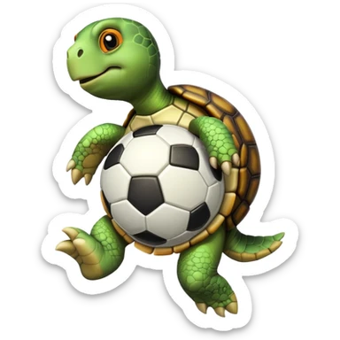 tortuga jugando a fútbol  sticker
