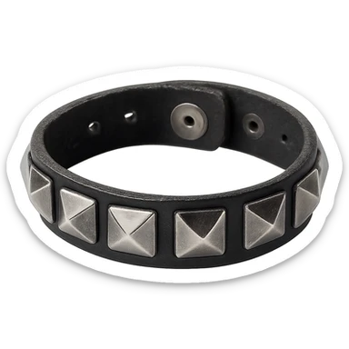 emo studded bracelet, no background sticker