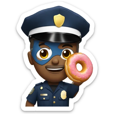 Cop with donut sticker