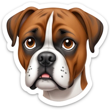 Brindle boxer dog sticker