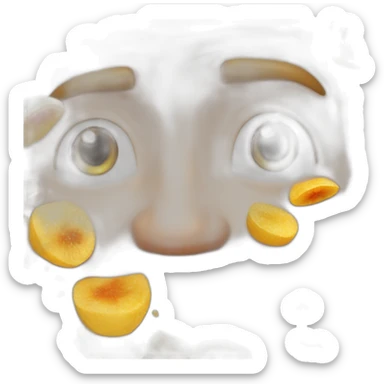 Vladimir poutine getting hit in the face by rotten tomatoes sticker