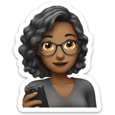 girl taking a selfie sticker