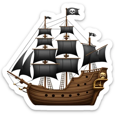 Crea un emoji di un timone di una nave pirata sticker