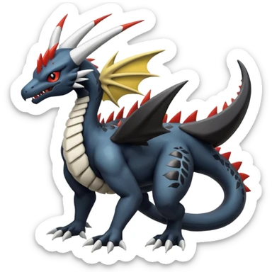 Silvally-Nargacuga-Giratina-Salandit-Pokémon-Fakémon-fusion-animal-hybrid-creature sticker