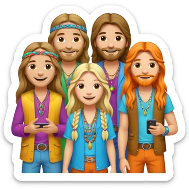 hippies sticker