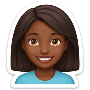 Une fille à la peau noire qui souris  sticker