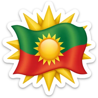 Make original kurdstan flag sticker