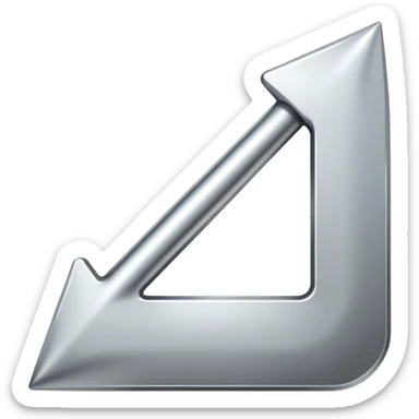 silver right arrow sticker