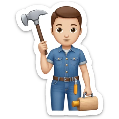 a creative clothing making a jeans  sticker