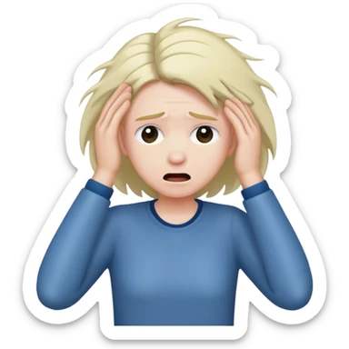 Pulling out my hair sticker