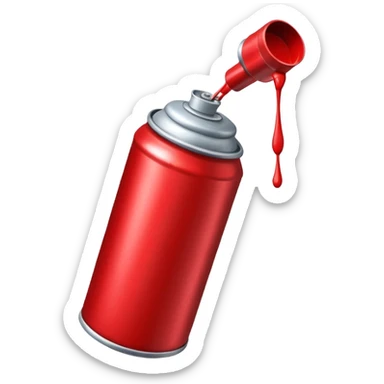 red Spray Paint Can sticker