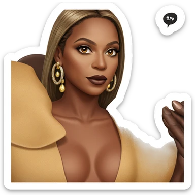 dark-skinned beauty with jewelry sticker