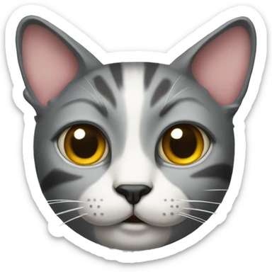 Cat with the letter R over each eye sticker