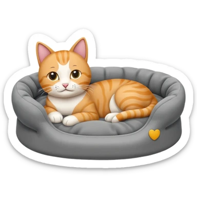 empty cat bed sticker