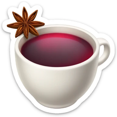 Mulled wine with star anise sticker