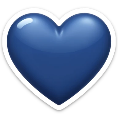 Navy blue heart sticker